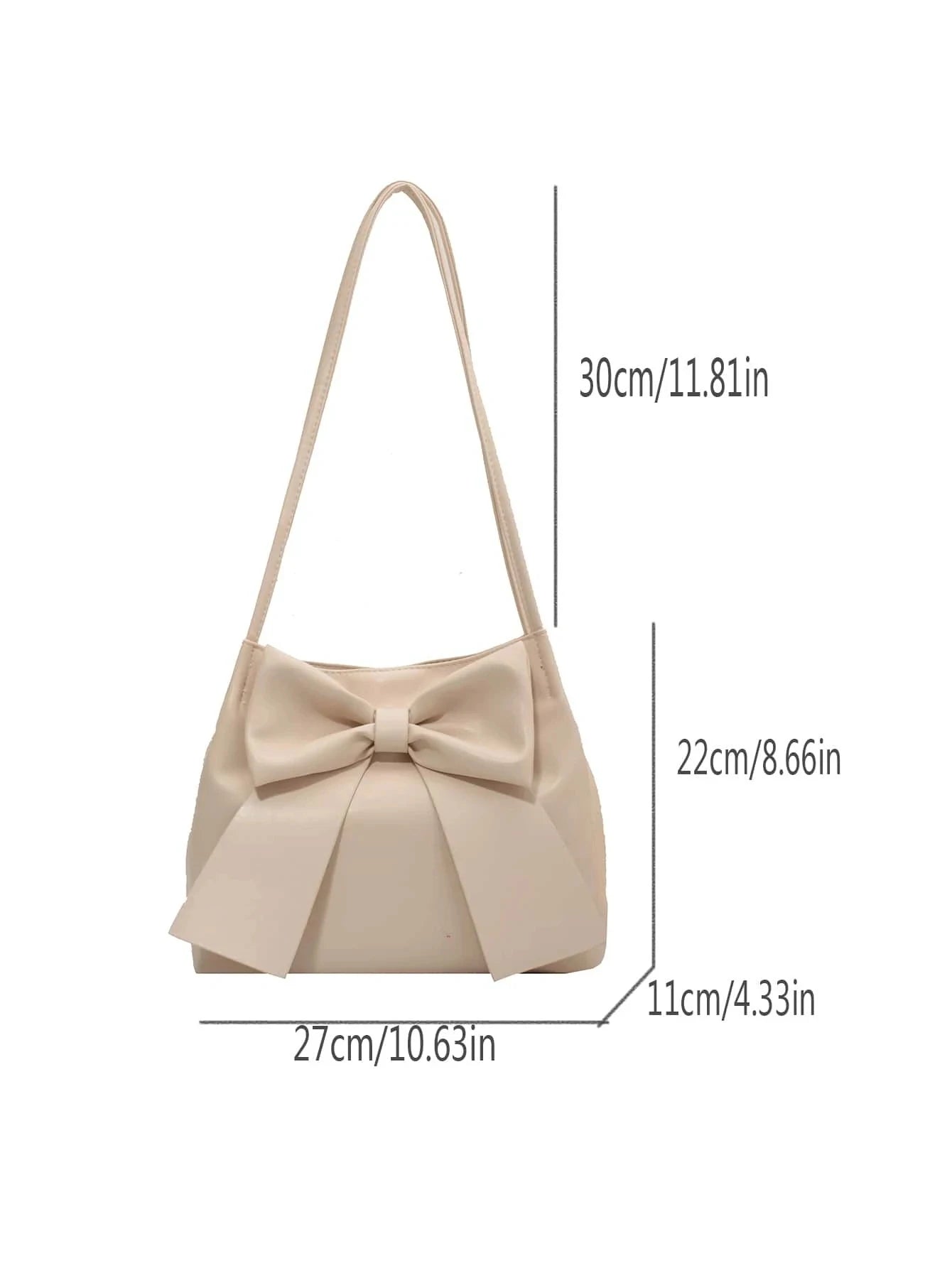 Coquette Bow Bucket Shoulder Bag