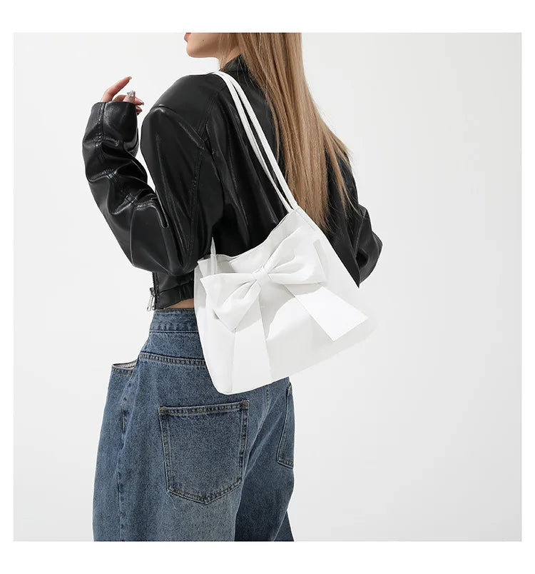 Coquette Bow Bucket Shoulder Bag