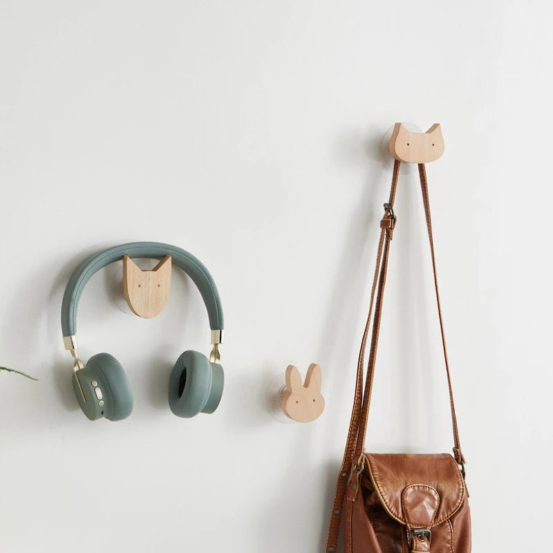 Cute Animal Wooden Hooks for Room Decor
