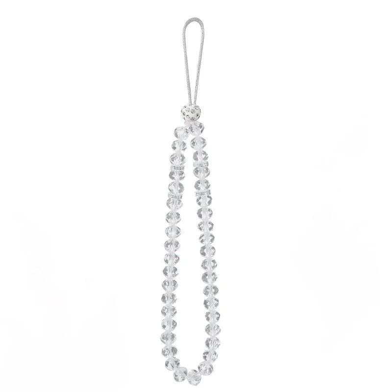 Coquette Cute Crystal Bowknot Pearl Beaded Phone Strap