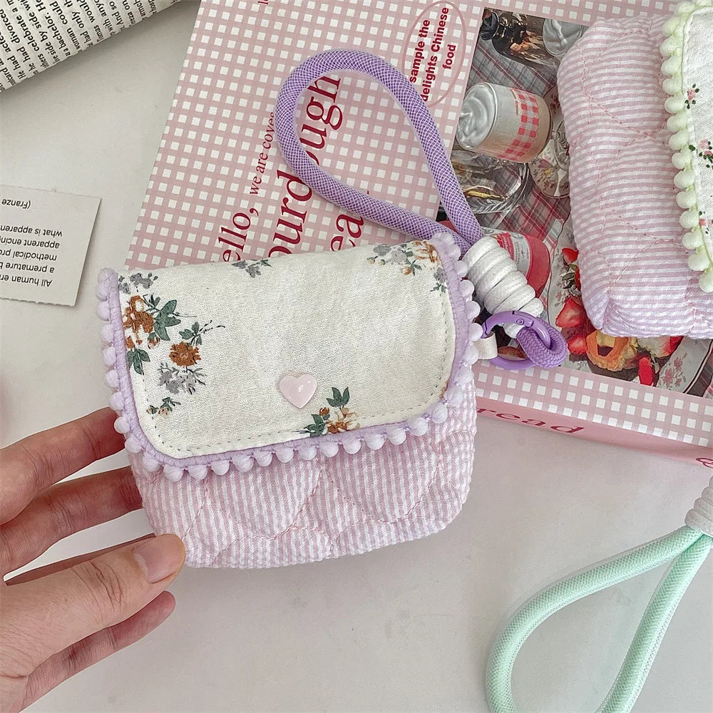 Floral Cotton Women's Small Storage Bags – Cute & Lightweight Pouch