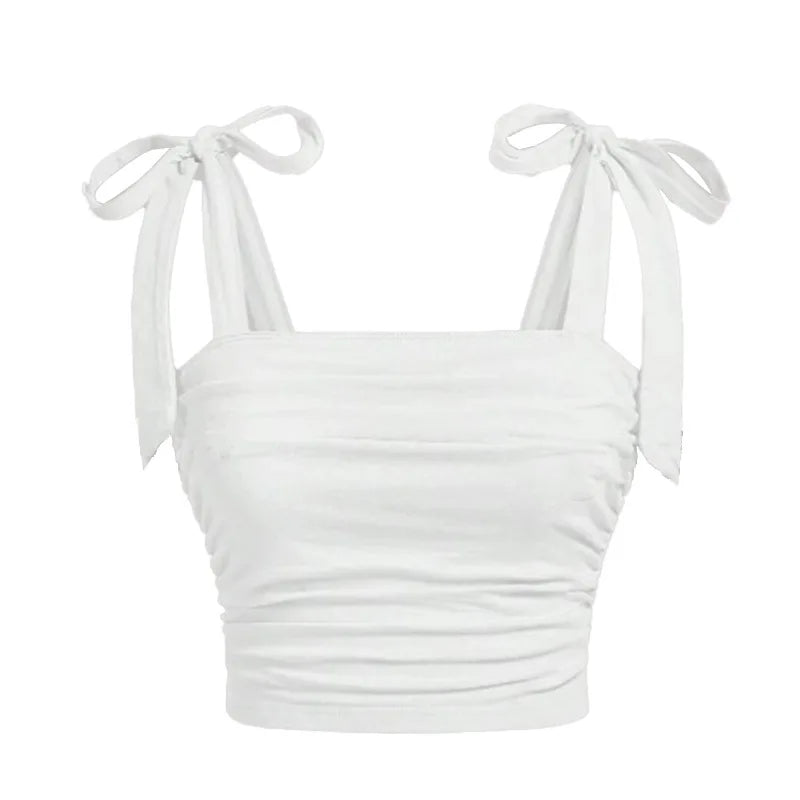 Starlit Bow Tie Backless Tank Top