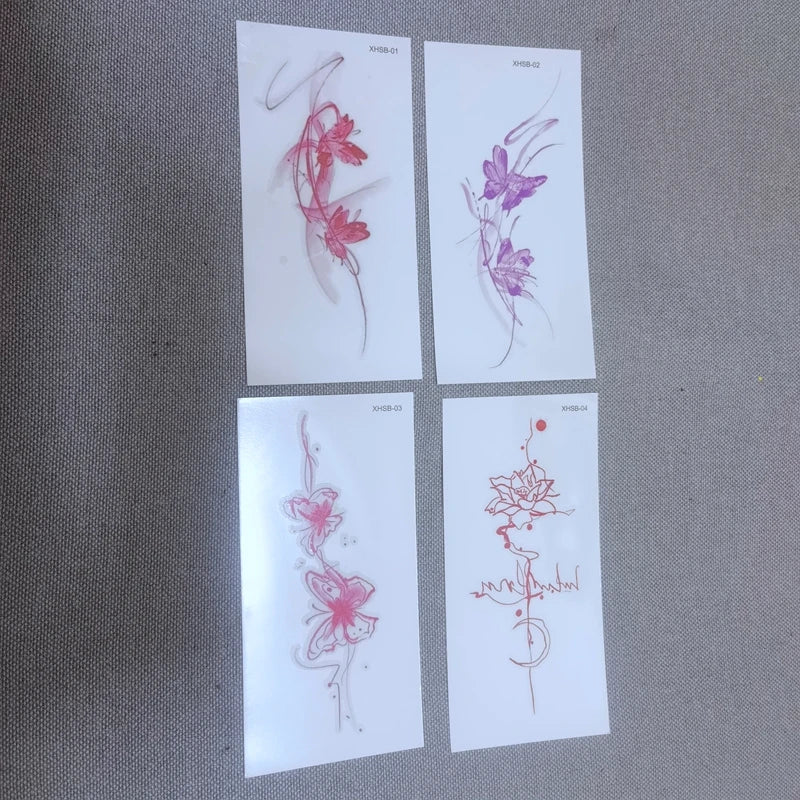 Coquette Floral and Butterfly Temporary Tattoo Set