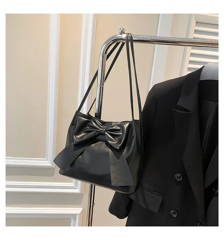 Coquette Bow Bucket Shoulder Bag