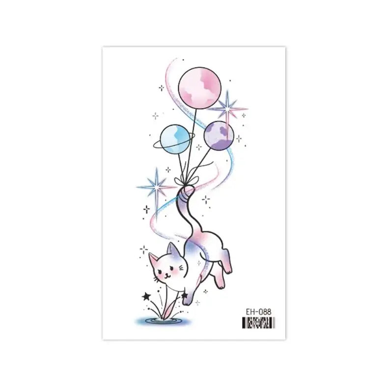 Coquette Twinkle Colorful Temporary Tattoo Sticker