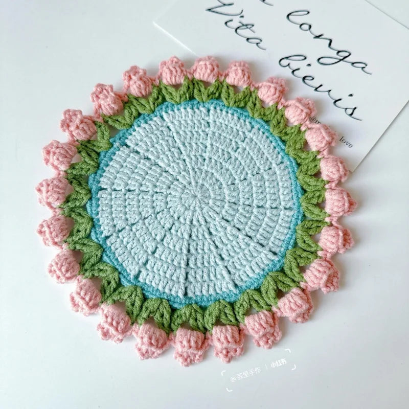 Coquette Handwoven Rose Bouquet Coaster