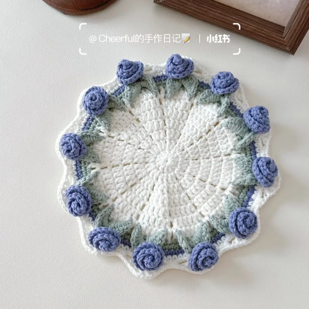 Coquette Handwoven Rose Bouquet Coaster