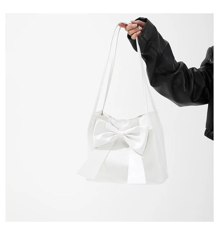 Coquette Bow Bucket Shoulder Bag