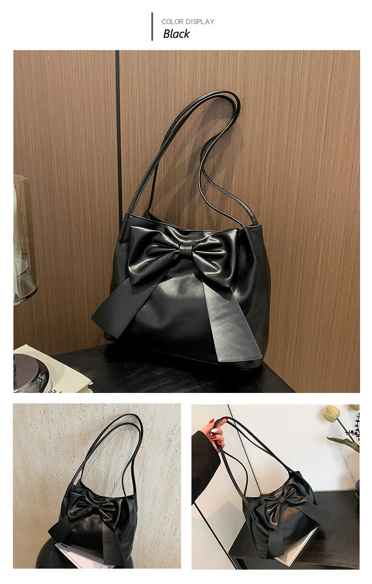 Coquette Bow Bucket Shoulder Bag