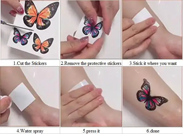 Coquette Twinkle Colorful Temporary Tattoo Sticker