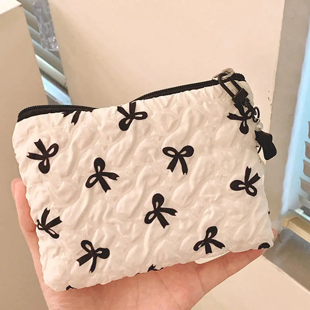 Coquette Darling Bow Design Makeup Bag