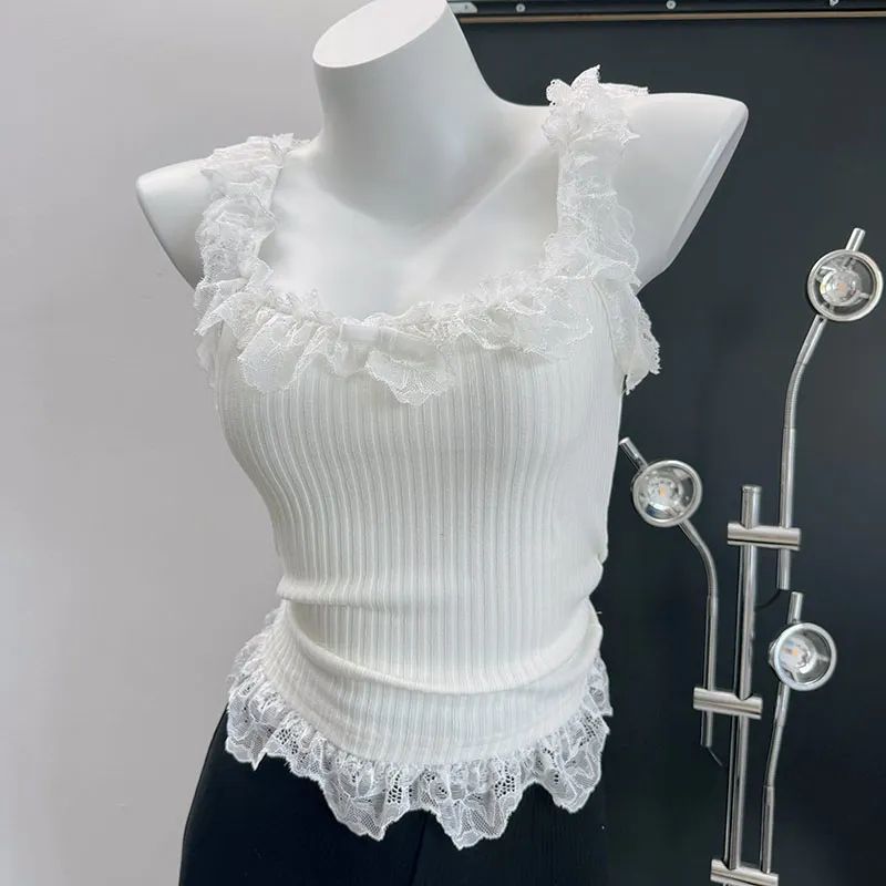 Coquette Sweet Lace Ruffle Top