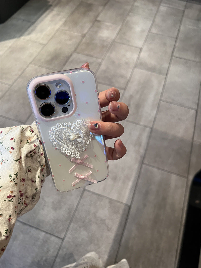Coquette Heartfelt Lace Elegance Phone Case