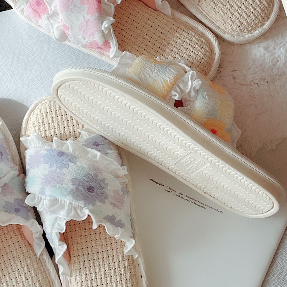 Coquette Where Wildflowers Whisper Home Slippers