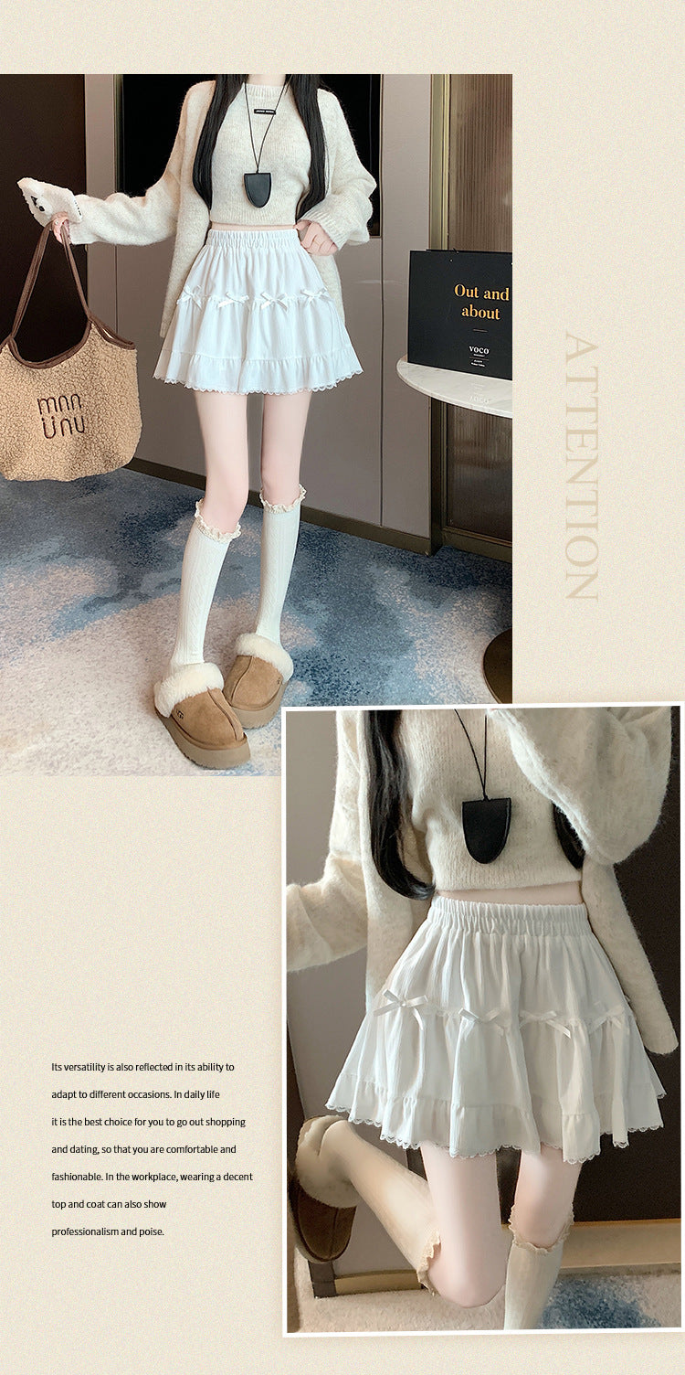Summer Whimsy Cake Lace Puffy Mini Skirt