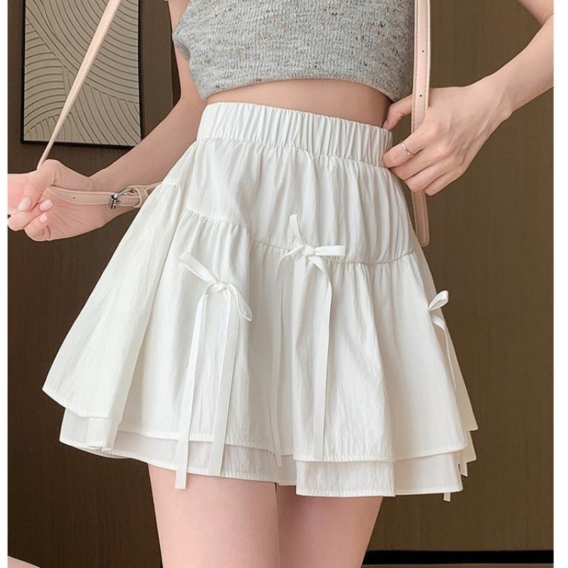 Coquette Playful Lace Trim Ruffle Mini Skirt