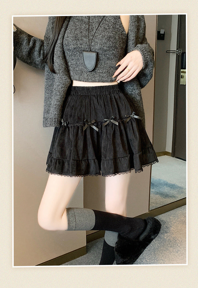 Summer Whimsy Cake Lace Puffy Mini Skirt