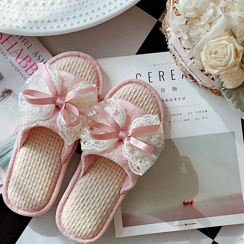 Coquette Where Petals Dream & Ribbons Dance Slippers
