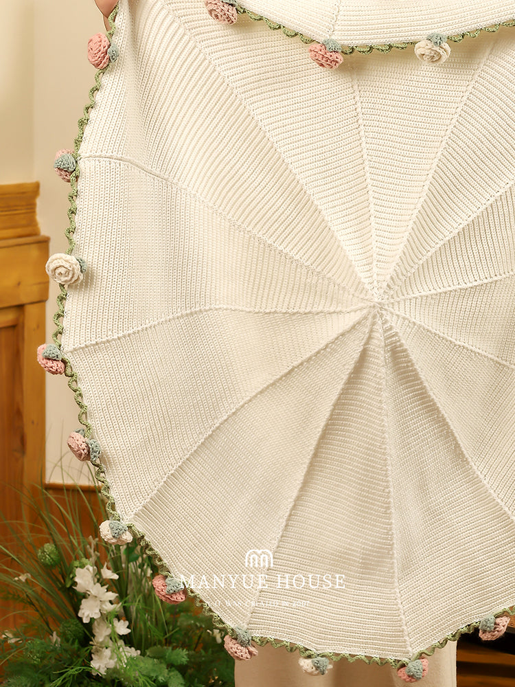 Coquette Enchanted Floral Knit Blanket
