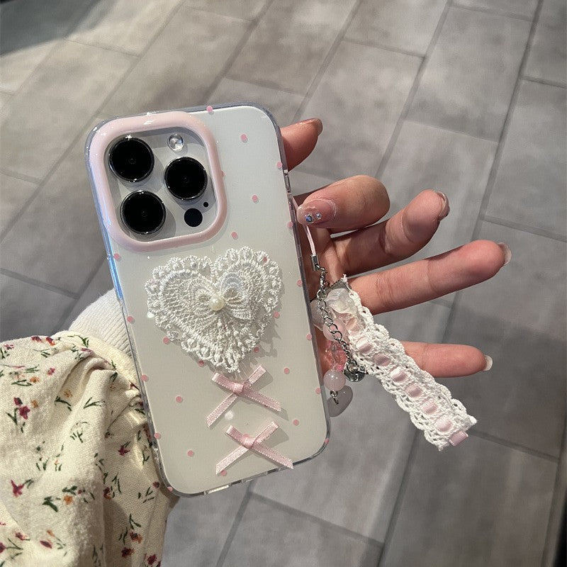 Coquette Heartfelt Lace Elegance Phone Case