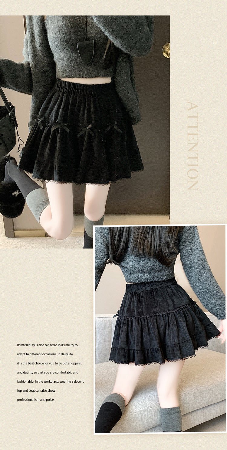 Summer Whimsy Cake Lace Puffy Mini Skirt