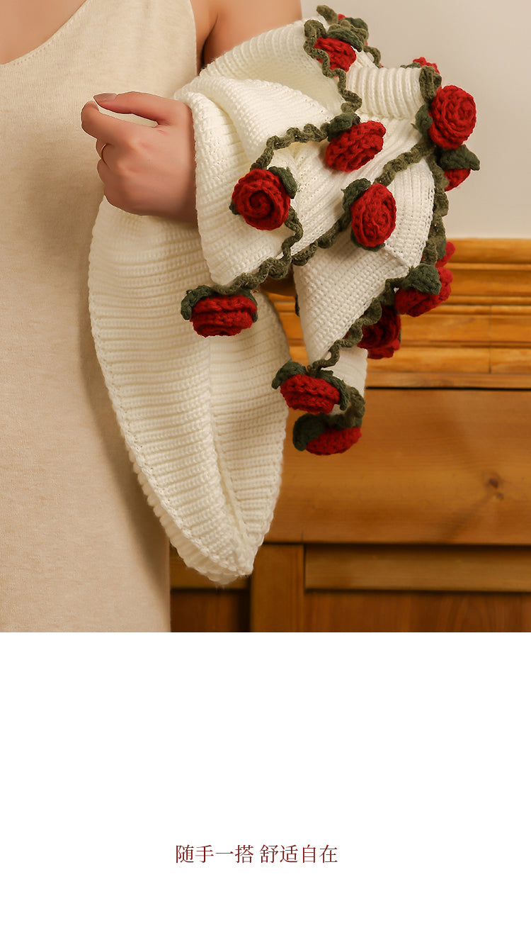 Coquette Enchanted Floral Knit Blanket