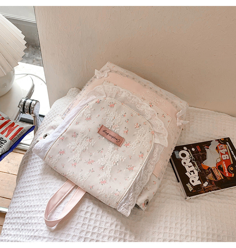 Coquette Lace Petal Daydream Whisper Backpack