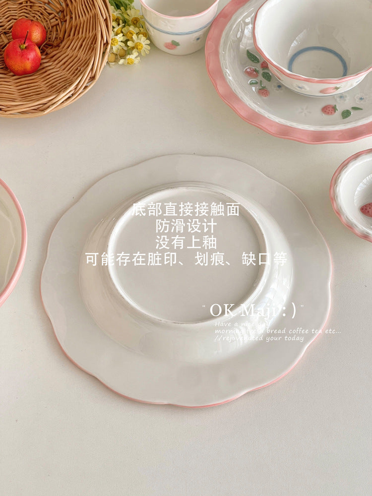 Coquette Strawberry Meadow Plate