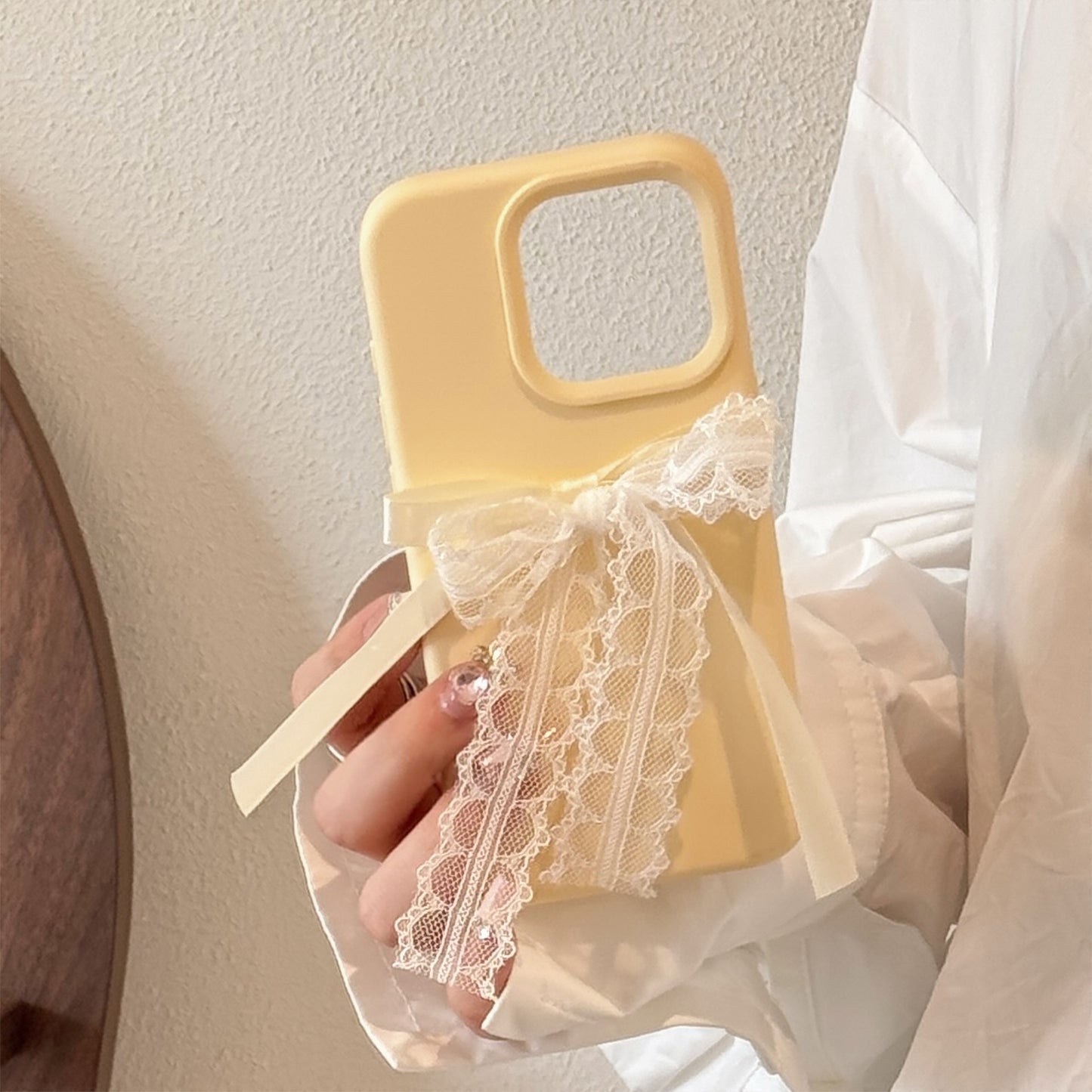 Coquette Delightful Yellow Lace Phone Case