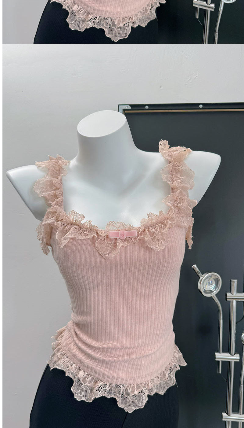 Coquette Sweet Lace Ruffle Top