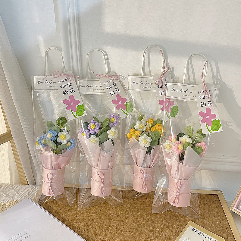 Petals practice a whisper — Yarn Bouquet