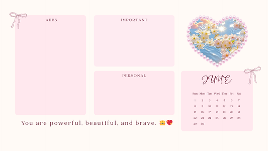 Download FREE June Coquette Aesthetic Pink Wallpaper