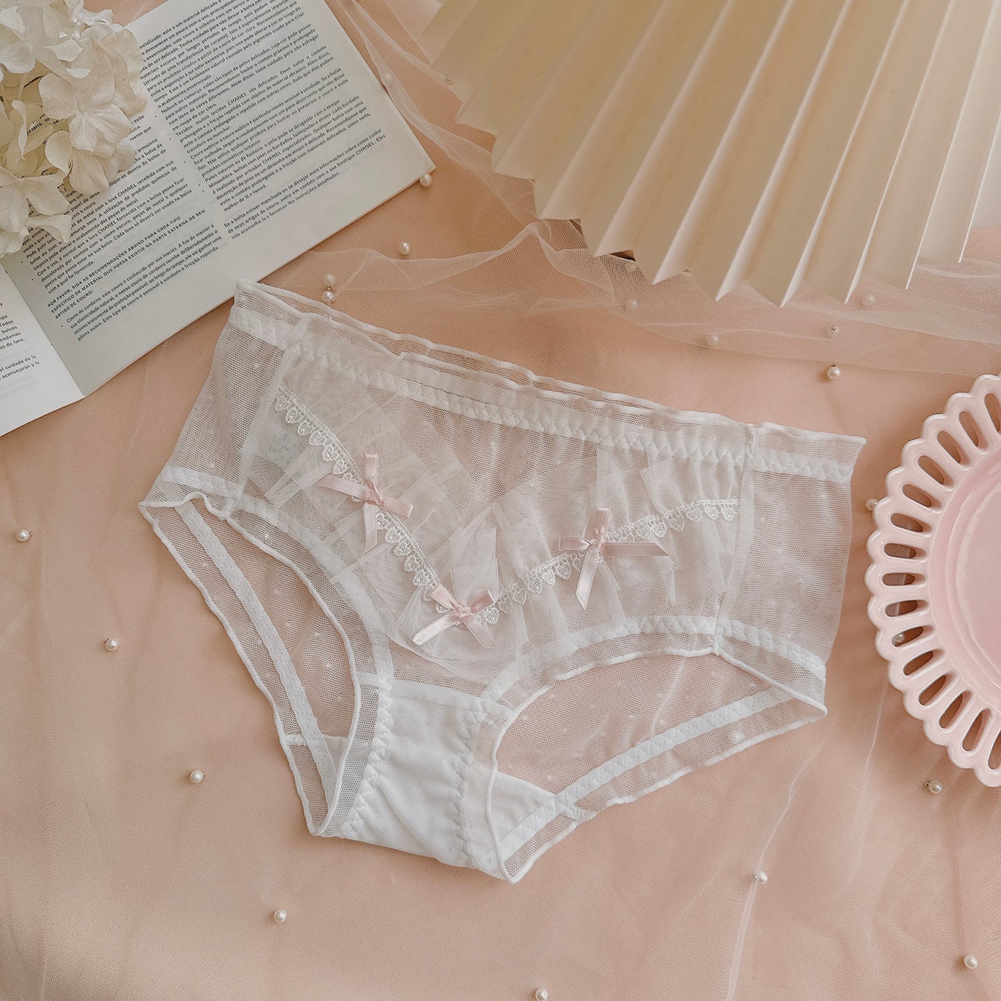 Coquette Soft Whispers and Bunny Kisses Panties Set