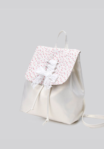 Coquette Elegance with Floral Lace and Ribbons Backpack