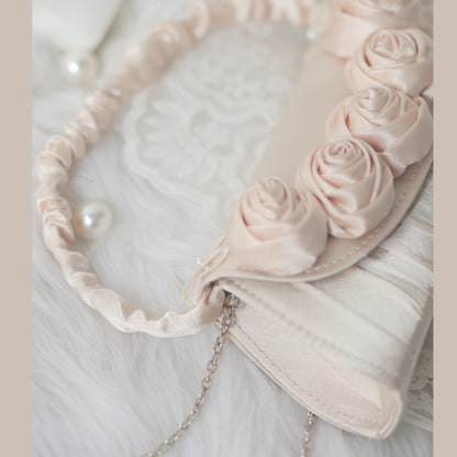 Coquette Ruffled Rose Embrace Bag