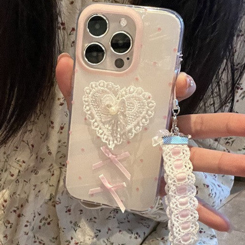 Coquette Heartfelt Lace Elegance Phone Case