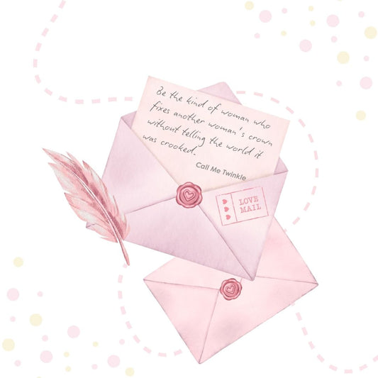 Coquette Letters of Love and Strength Wallpaper