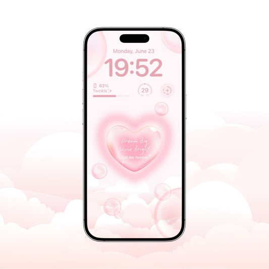 Coquette Bubble Heart Dream Wallpaper