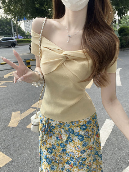 Coquette Soft Petals Off-Shoulder Blouse