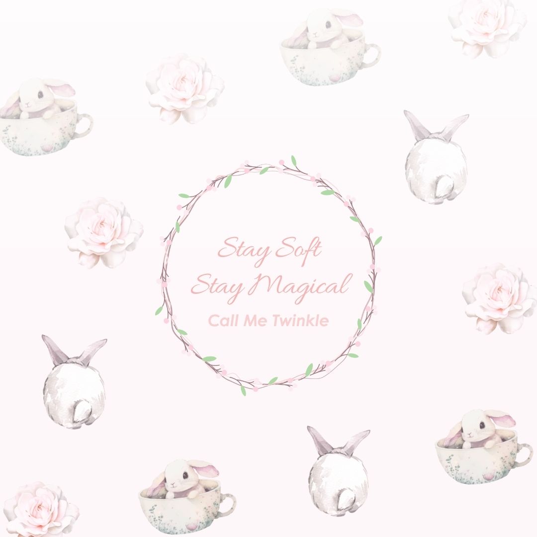 Coquette Gentle Bunny Garden Wallpaper
