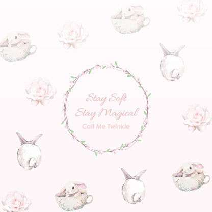 Coquette Gentle Bunny Garden Wallpaper
