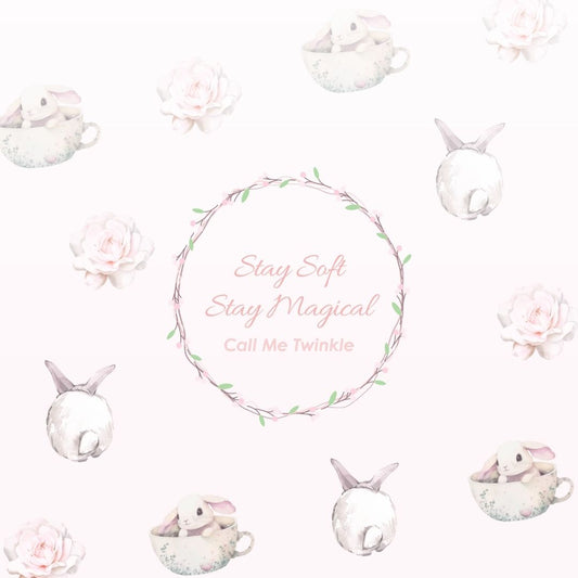 Coquette Gentle Bunny Garden Wallpaper