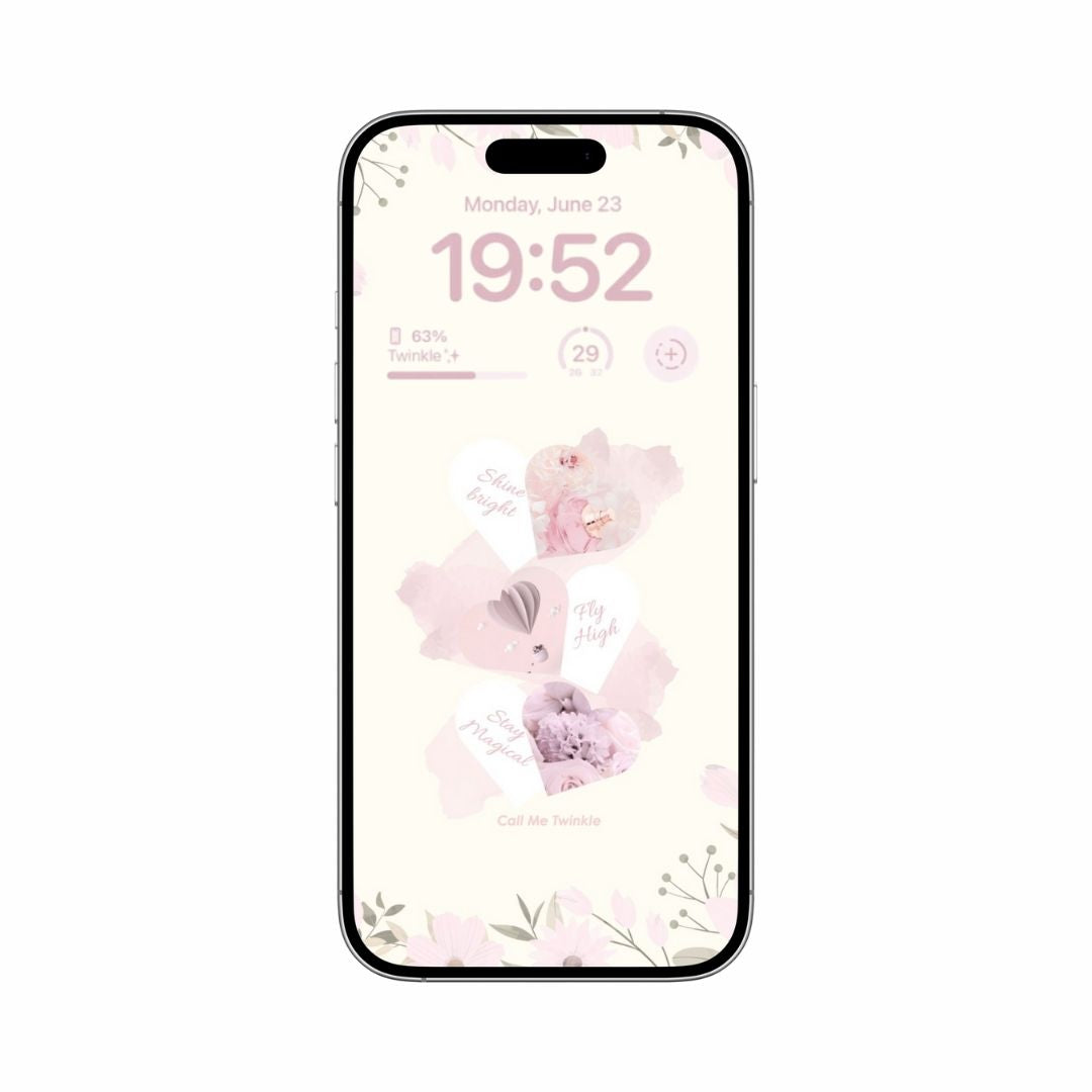 Coquette Uplifting Heart Garden Wallpaper