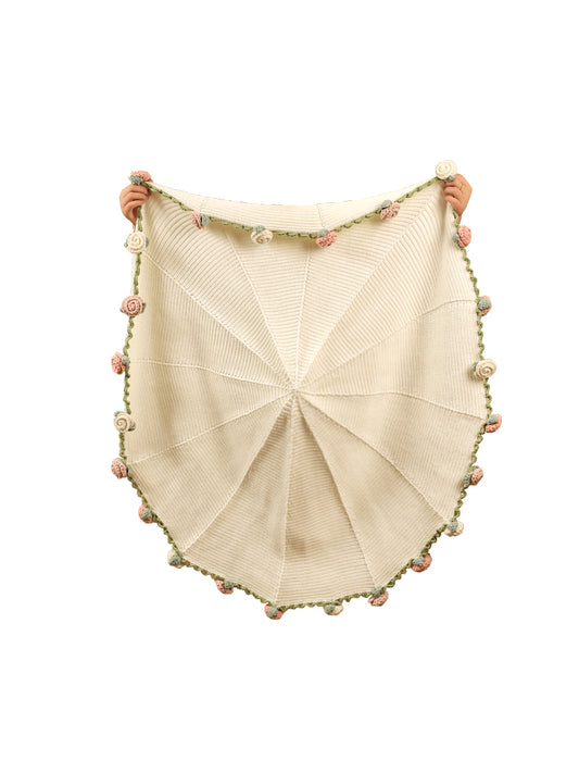 Coquette Enchanted Floral Knit Blanket