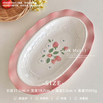 Coquette Strawberry Meadow Plate