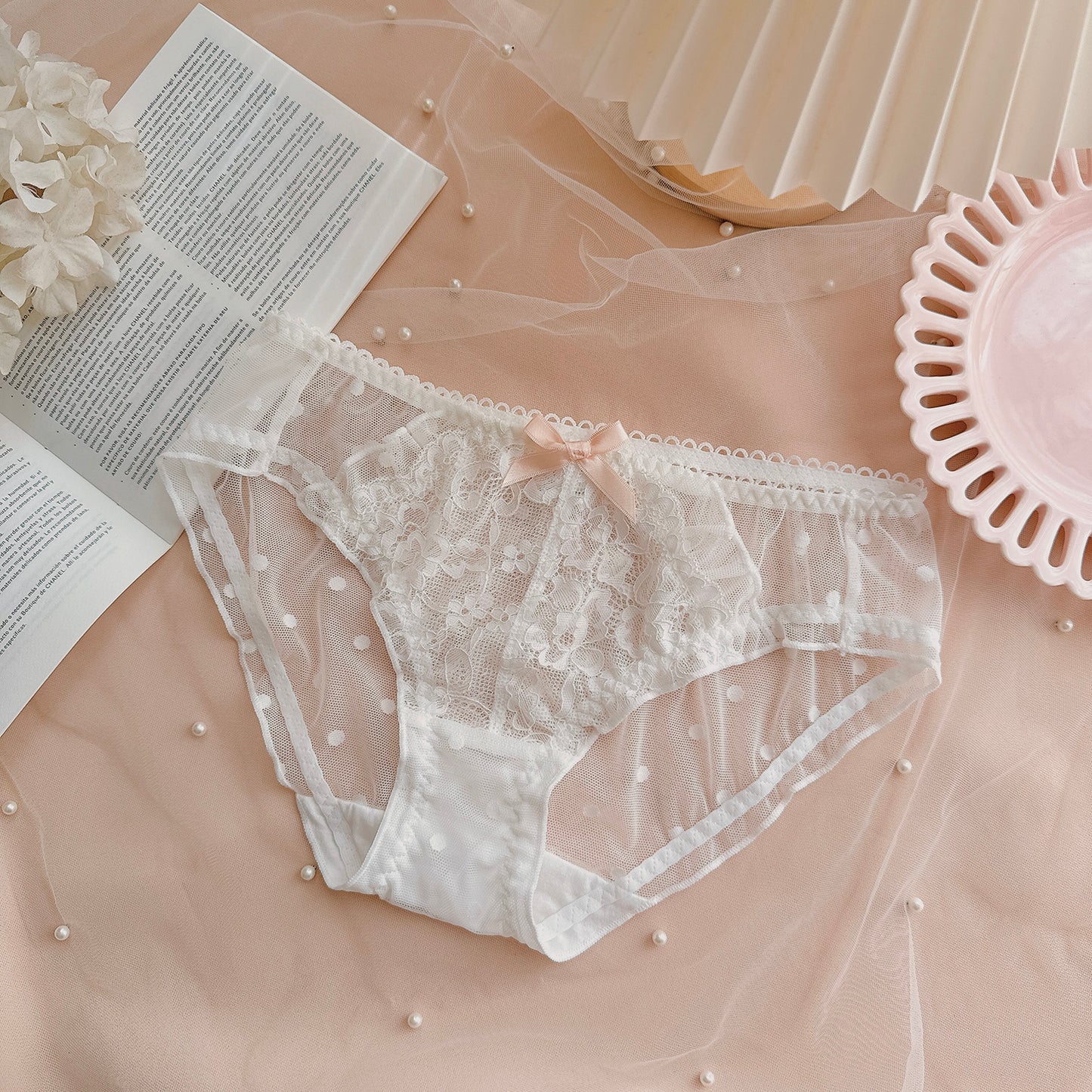 Coquette Soft Whispers and Bunny Kisses Panties Set