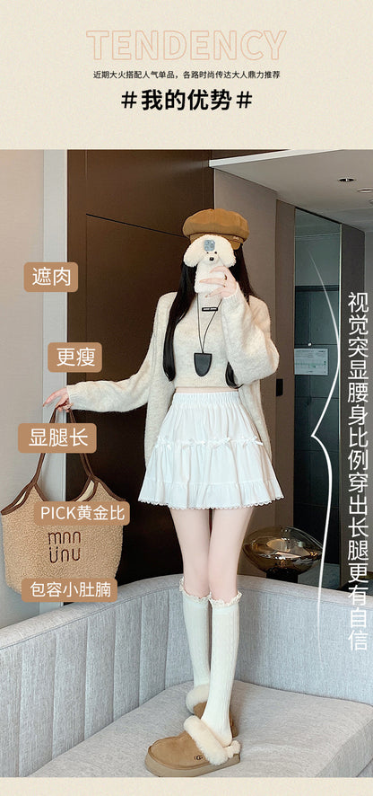 Summer Whimsy Cake Lace Puffy Mini Skirt