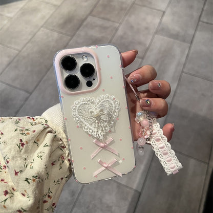Coquette Heartfelt Lace Elegance Phone Case