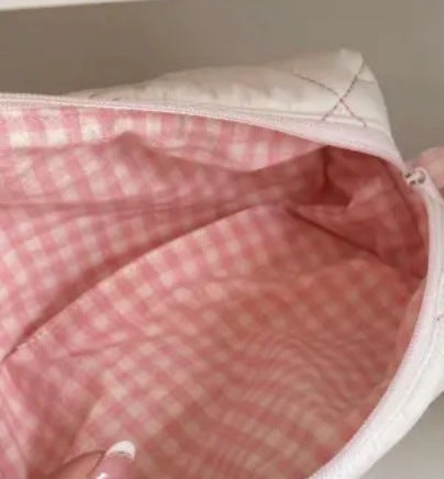 Blush Ruffles Carry My Secrets — Cosmetic Bag