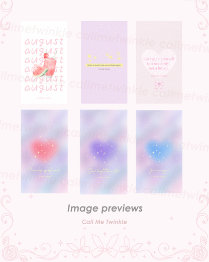 Healing Wallpaper Pack – 50+ Soft & Girly Calm Designs